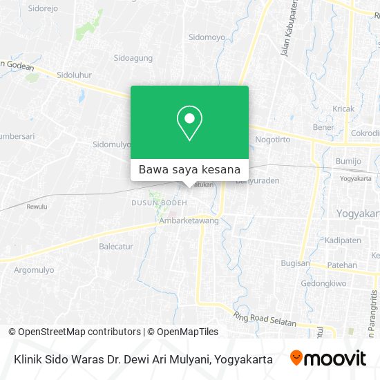 Peta Klinik Sido Waras Dr. Dewi Ari Mulyani