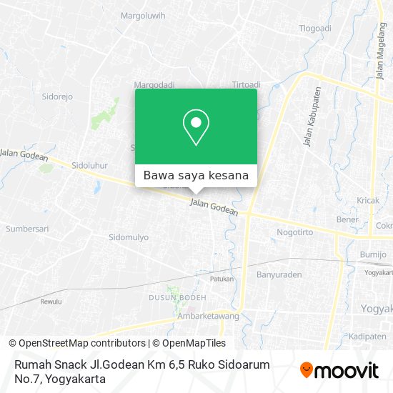Peta Rumah Snack Jl.Godean Km 6,5 Ruko Sidoarum No.7