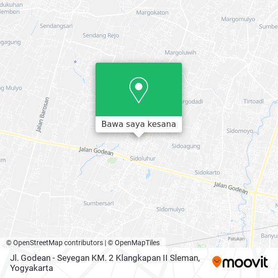 Peta Jl. Godean - Seyegan KM. 2 Klangkapan II Sleman