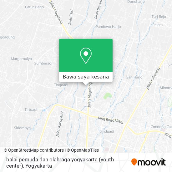 Peta balai pemuda dan olahraga yogyakarta (youth center)