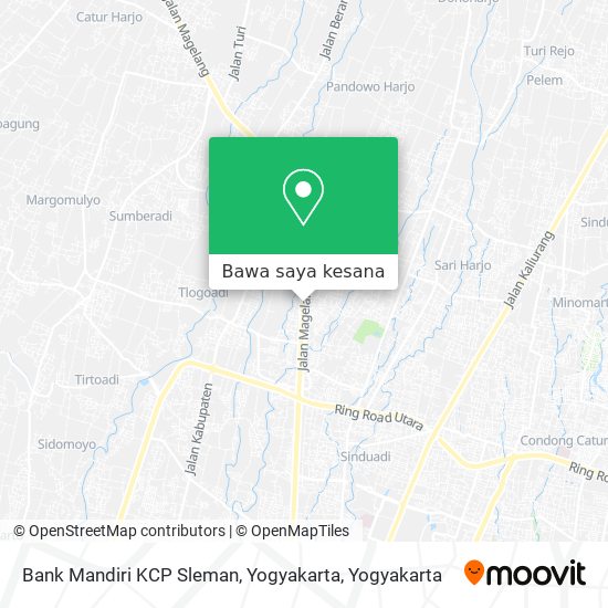 Peta Bank Mandiri KCP Sleman, Yogyakarta