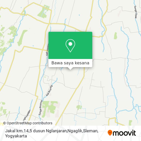 Peta Jakal km.14,5 dusun Nglanjaran,Ngaglik,Sleman