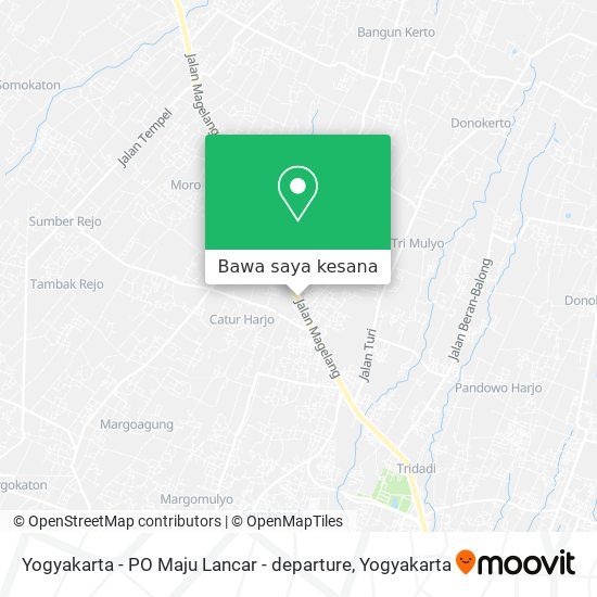 Peta Yogyakarta - PO Maju Lancar - departure