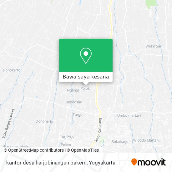 Peta kantor desa harjobinangun pakem