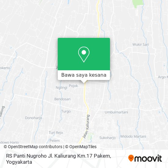 Peta RS Panti Nugroho Jl. Kaliurang Km.17 Pakem