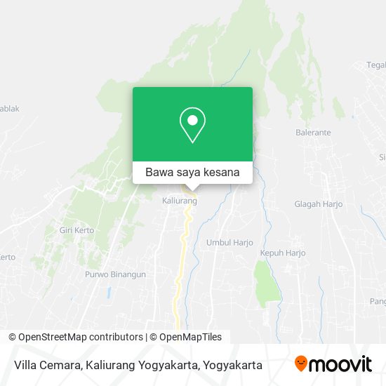 Peta Villa Cemara, Kaliurang Yogyakarta