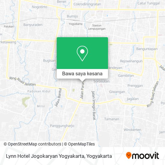Peta Lynn Hotel Jogokaryan Yogyakarta