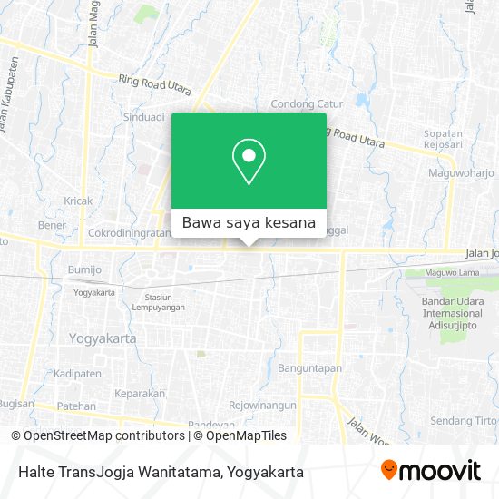 Peta Halte TransJogja Wanitatama