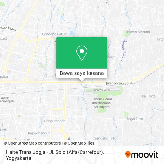 Peta Halte Trans Jogja - Jl. Solo (Alfa / Carrefour)