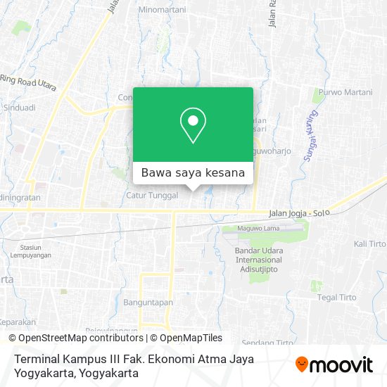 Peta Terminal Kampus III Fak. Ekonomi Atma Jaya Yogyakarta