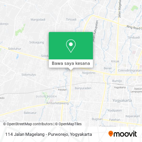 Peta 114 Jalan Magelang - Purworejo