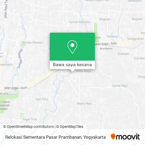 Peta Relokasi Sementara Pasar Prambanan