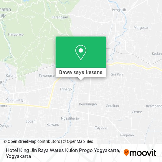 Peta Hotel King Jln Raya Wates Kulon Progo Yogyakarta