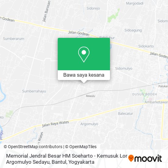 Peta Memorial Jendral Besar HM Soeharto - Kemusuk Lor Argomulyo Sedayu, Bantul