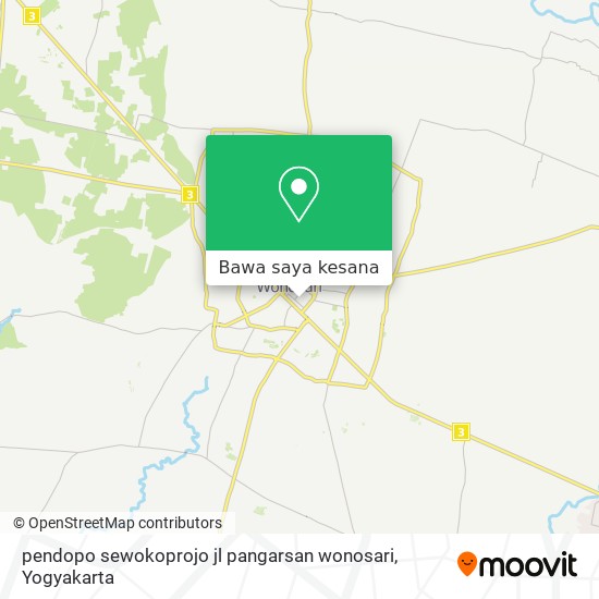 Peta pendopo sewokoprojo jl pangarsan wonosari