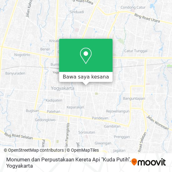 Peta Monumen dan Perpustakaan Kereta Api "Kuda Putih"
