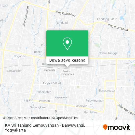 Peta KA Sri Tanjung Lempuyangan - Banyuwangi