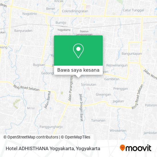 Peta Hotel ADHISTHANA Yogyakarta