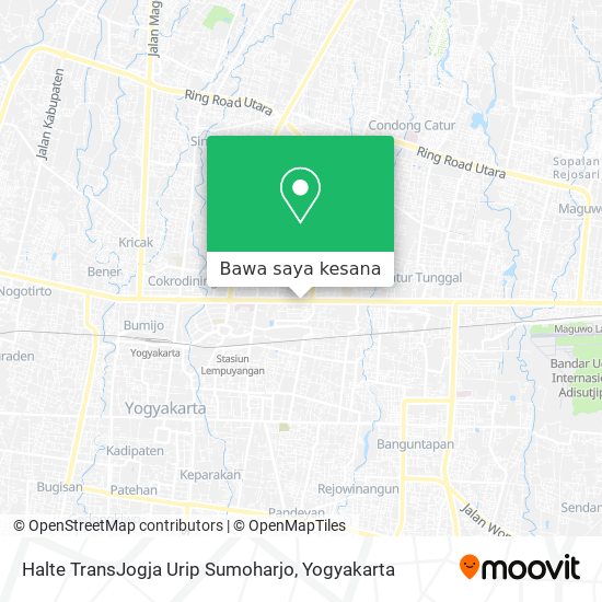 Peta Halte TransJogja Urip Sumoharjo