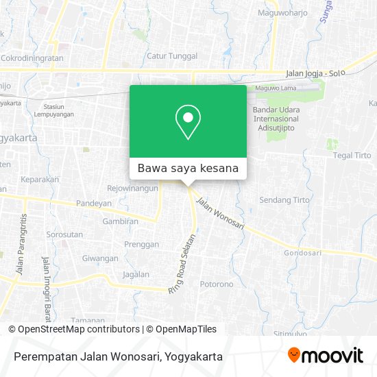 Peta Perempatan Jalan Wonosari