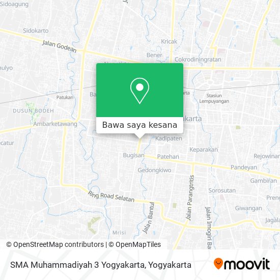 Peta SMA Muhammadiyah 3 Yogyakarta