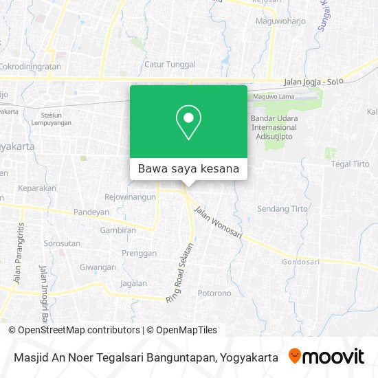 Peta Masjid An Noer Tegalsari Banguntapan