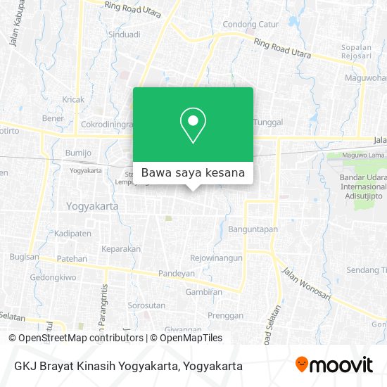 Peta GKJ Brayat Kinasih Yogyakarta