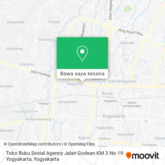 Peta Toko Buku Sosial Agency Jalan Godean KM 3 No 19 Yogyakarta