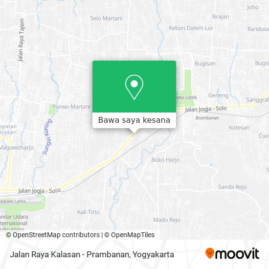 Peta Jalan Raya Kalasan - Prambanan