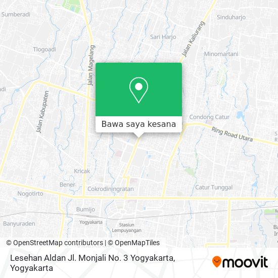 Peta Lesehan Aldan Jl. Monjali No. 3 Yogyakarta