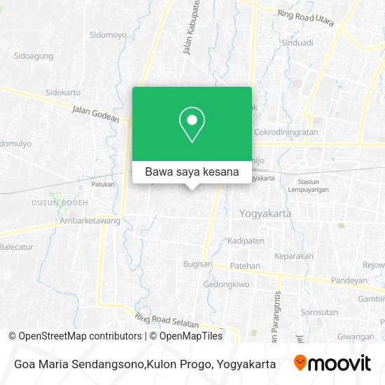 Peta Goa Maria Sendangsono,Kulon Progo