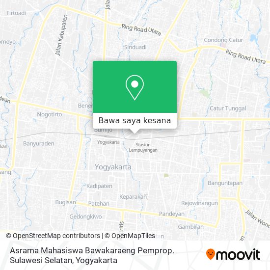 Peta Asrama Mahasiswa Bawakaraeng Pemprop. Sulawesi Selatan