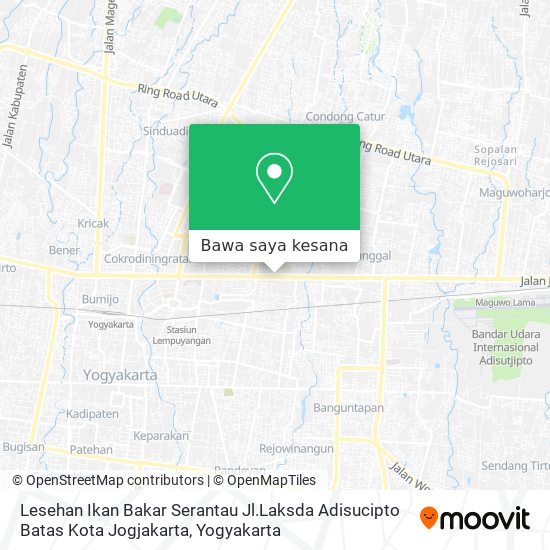 Peta Lesehan Ikan Bakar Serantau Jl.Laksda Adisucipto Batas Kota Jogjakarta