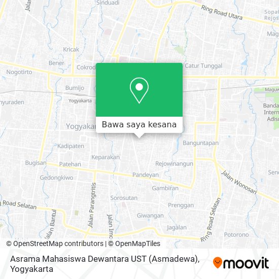 Peta Asrama Mahasiswa Dewantara UST (Asmadewa)