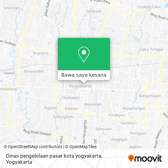 Peta Dinas pengelolaan pasar kota yogyakarta