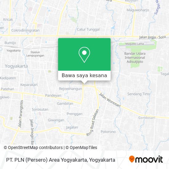 Peta PT. PLN (Persero) Area Yogyakarta