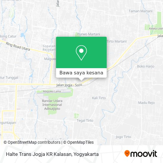 Peta Halte Trans Jogja KR Kalasan