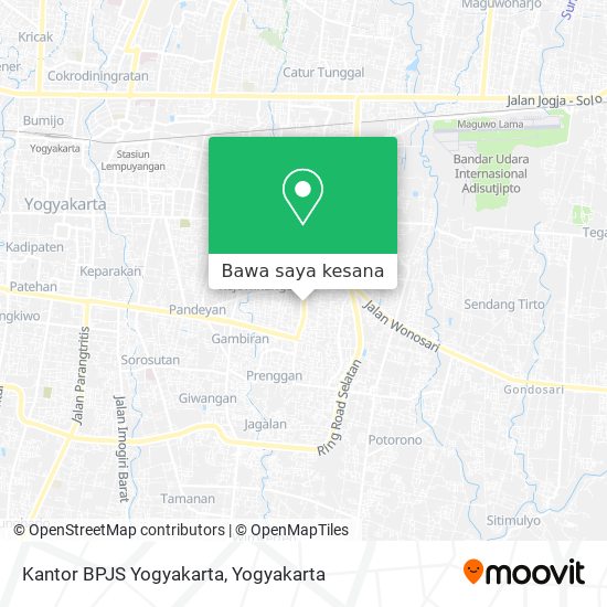 Peta Kantor BPJS Yogyakarta