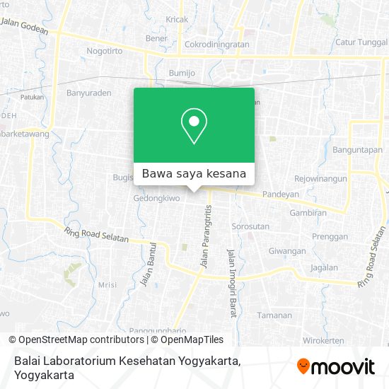 Peta Balai Laboratorium Kesehatan Yogyakarta