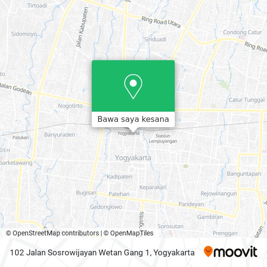 Peta 102 Jalan Sosrowijayan Wetan Gang 1