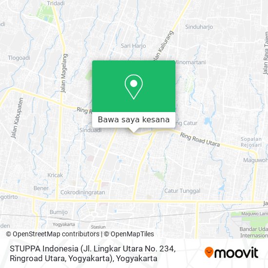 Peta STUPPA Indonesia (Jl. Lingkar Utara No. 234, Ringroad Utara, Yogyakarta)