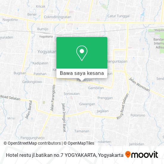 Peta Hotel restu jl.batikan no.7 YOGYAKARTA