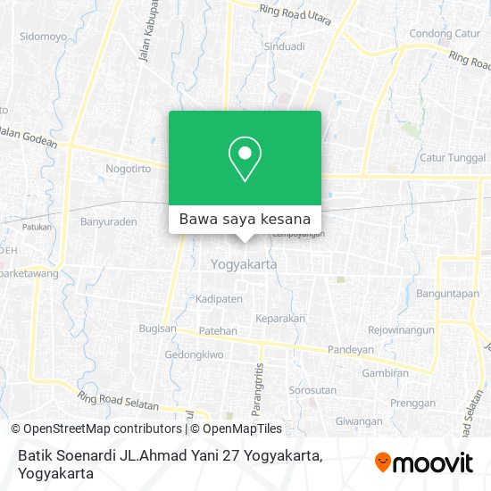 Peta Batik Soenardi JL.Ahmad Yani 27 Yogyakarta