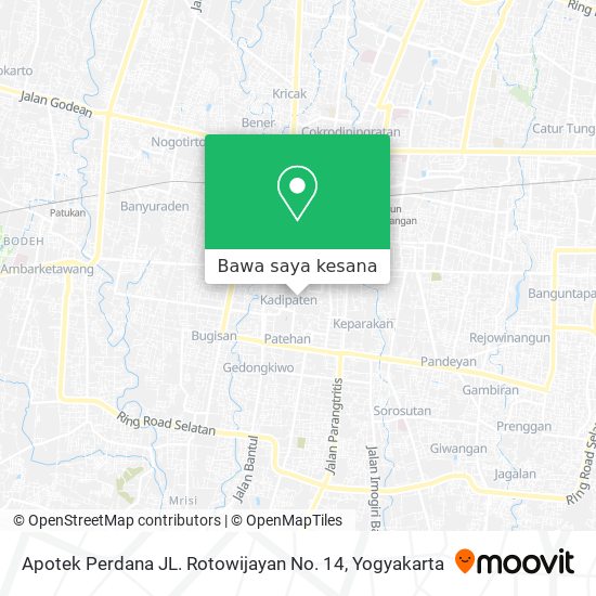 Peta Apotek Perdana JL. Rotowijayan No. 14