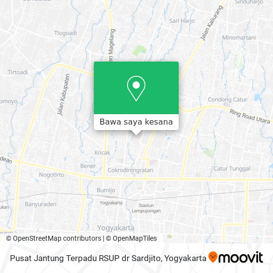 Peta Pusat Jantung Terpadu RSUP dr Sardjito