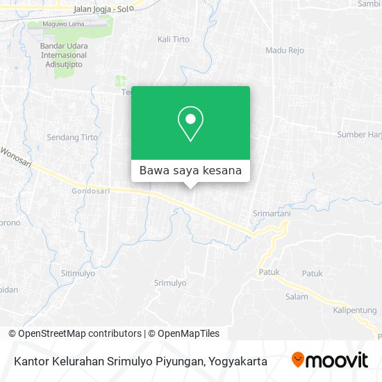 Peta Kantor Kelurahan Srimulyo Piyungan