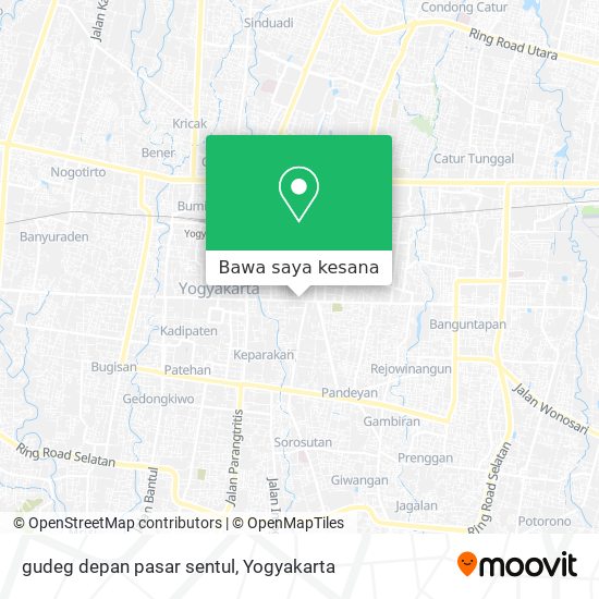 Peta gudeg depan pasar sentul