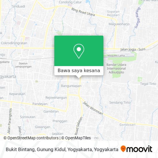 Peta Bukit Bintang, Gunung Kidul, Yogyakarta