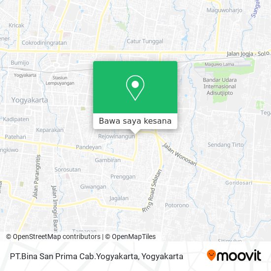 Peta PT.Bina San Prima Cab.Yogyakarta