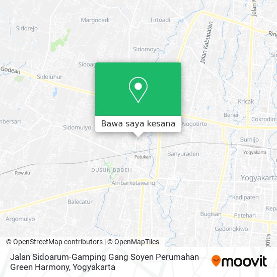 Peta Jalan Sidoarum-Gamping Gang Soyen Perumahan Green Harmony